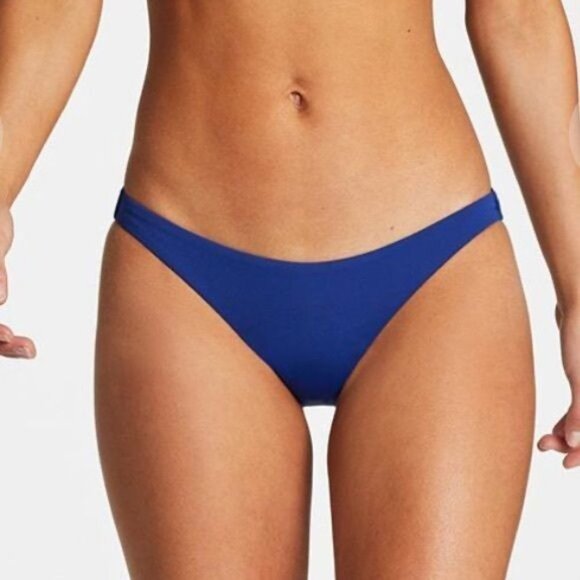 Vitamin A Luciana Bikini Bottoms Blue Ecolux Full Coverage Sz 14 - Picture 9 of 9